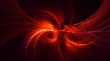 Soyut fraktal ışık arkaplanı 3 boyutlu oluşturuluyor