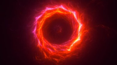 Soyut fraktal ışık arkaplanı 3 boyutlu oluşturuluyor