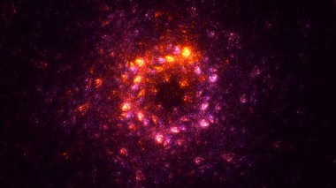 Soyut fraktal ışık arkaplanı 3 boyutlu oluşturuluyor