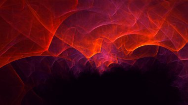 Soyut fraktal ışık arkaplanı 3 boyutlu oluşturuluyor