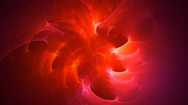 Soyut fraktal ışık arkaplanı 3 boyutlu oluşturuluyor