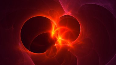 Soyut fraktal ışık arkaplanı 3 boyutlu oluşturuluyor