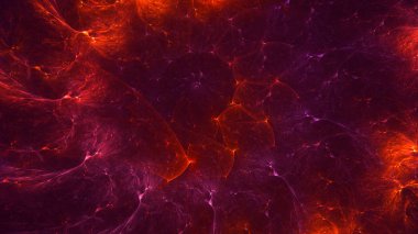 Soyut fraktal ışık arkaplanı 3 boyutlu oluşturuluyor