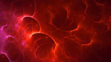 Soyut fraktal ışık arkaplanı 3 boyutlu oluşturuluyor