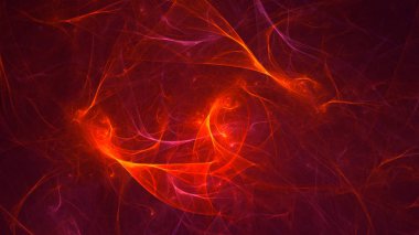 Soyut fraktal ışık arkaplanı 3 boyutlu oluşturuluyor