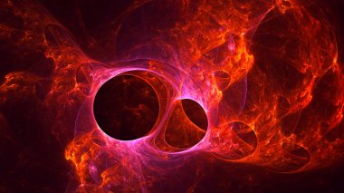 Soyut fraktal ışık arkaplanı 3 boyutlu oluşturuluyor