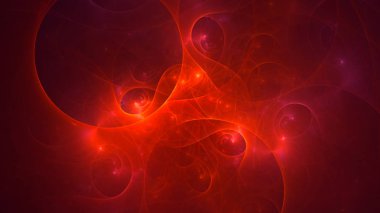 Soyut fraktal ışık arkaplanı 3 boyutlu oluşturuluyor