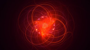 Soyut fraktal ışık arkaplanı 3 boyutlu oluşturuluyor