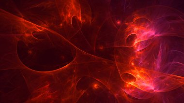Soyut fraktal ışık arkaplanı 3 boyutlu oluşturuluyor