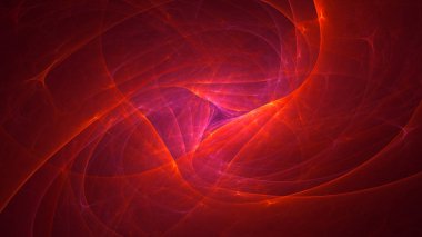 Soyut fraktal ışık arkaplanı 3 boyutlu oluşturuluyor