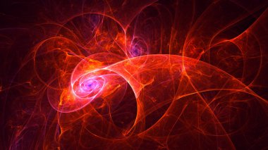 Soyut fraktal ışık arkaplanı 3 boyutlu oluşturuluyor