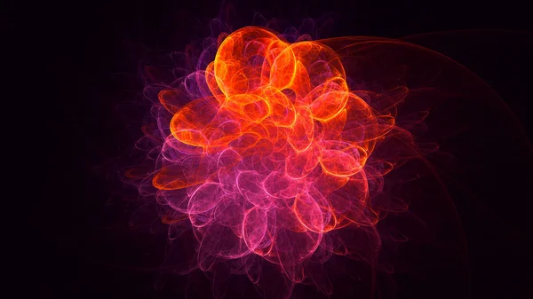 Rendering Abstract Red Fractal Light Background — Stock Photo, Image