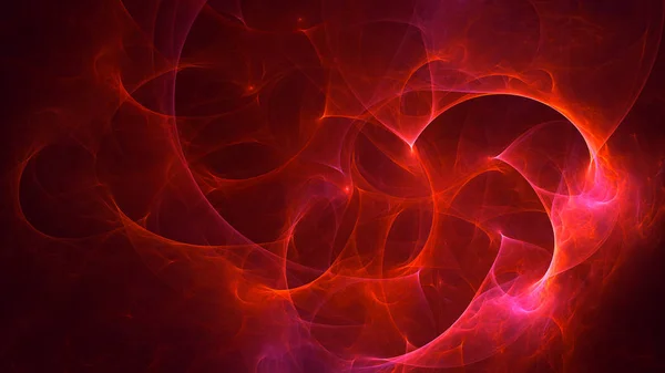 Renderização Abstrato Fundo Luz Fractal Vermelho — Fotografia de Stock