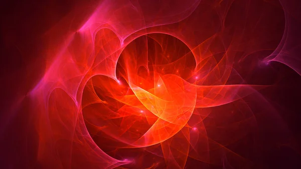 Rendering Abstract Red Fractal Light Background — Stock Photo, Image