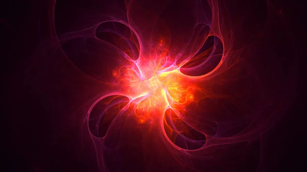 Rendering Abstract Red Fractal Light Background — Stock Photo, Image