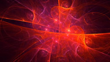 Soyut fraktal ışık arkaplanı 3 boyutlu oluşturuluyor