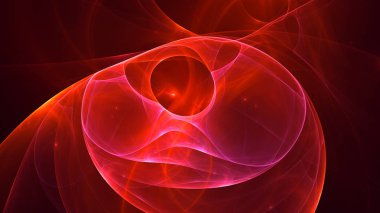 Soyut fraktal ışık arkaplanı 3 boyutlu oluşturuluyor