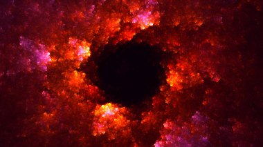 Soyut fraktal ışık arkaplanı 3 boyutlu oluşturuluyor