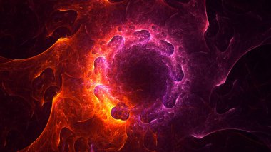 Soyut fraktal ışık arkaplanı 3 boyutlu oluşturuluyor