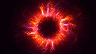 Soyut fraktal ışık arkaplanı 3 boyutlu oluşturuluyor