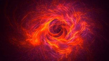 Soyut fraktal ışık arkaplanı 3 boyutlu oluşturuluyor