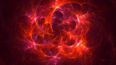 Soyut fraktal ışık arkaplanı 3 boyutlu oluşturuluyor