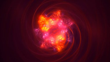 Soyut fraktal ışık arkaplanı 3 boyutlu oluşturuluyor