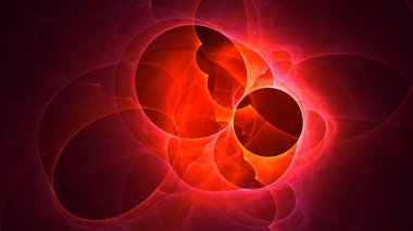 Soyut fraktal ışık arkaplanı 3 boyutlu oluşturuluyor