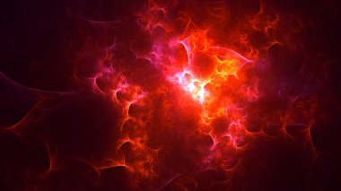 Soyut fraktal ışık arkaplanı 3 boyutlu oluşturuluyor