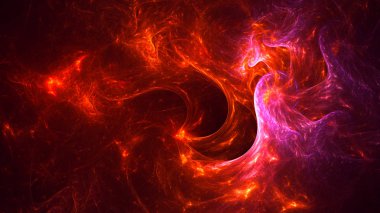 Soyut fraktal ışık arkaplanı 3 boyutlu oluşturuluyor