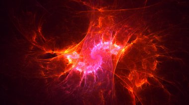 Soyut fraktal ışık arkaplanı 3 boyutlu oluşturuluyor