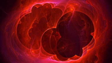 Soyut fraktal ışık arkaplanı 3 boyutlu oluşturuluyor