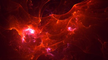Soyut fraktal ışık arkaplanı 3 boyutlu oluşturuluyor