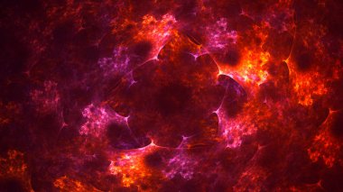 Soyut fraktal ışık arkaplanı 3 boyutlu oluşturuluyor