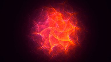 Soyut fraktal ışık arkaplanı 3 boyutlu oluşturuluyor