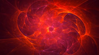 Soyut fraktal ışık arkaplanı 3 boyutlu oluşturuluyor