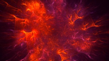 Soyut fraktal ışık arkaplanı 3 boyutlu oluşturuluyor