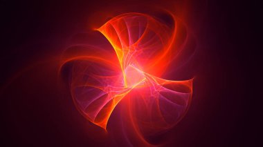 Soyut fraktal ışık arkaplanı 3 boyutlu oluşturuluyor