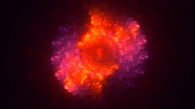 Soyut fraktal ışık arkaplanı 3 boyutlu oluşturuluyor