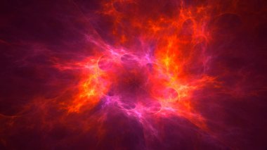 Soyut fraktal ışık arkaplanı 3 boyutlu oluşturuluyor