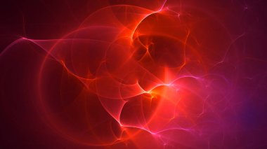 Soyut fraktal ışık arkaplanı 3 boyutlu oluşturuluyor