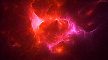 Soyut fraktal ışık arkaplanı 3 boyutlu oluşturuluyor