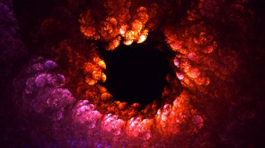 Soyut fraktal ışık arkaplanı 3 boyutlu oluşturuluyor