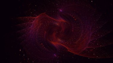 Soyut fraktal ışık arkaplanı 3 boyutlu oluşturuluyor