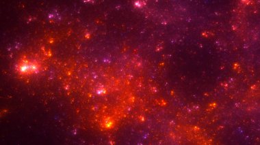 Soyut fraktal ışık arkaplanı 3 boyutlu oluşturuluyor