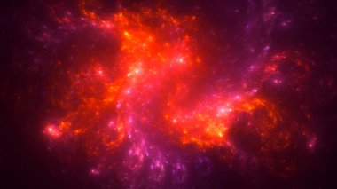 Soyut fraktal ışık arkaplanı 3 boyutlu oluşturuluyor