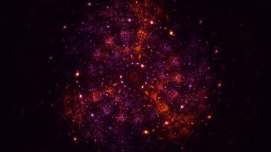 Soyut fraktal ışık arkaplanı 3 boyutlu oluşturuluyor