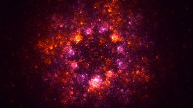 Soyut fraktal ışık arkaplanı 3 boyutlu oluşturuluyor