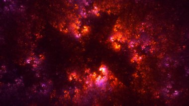 Soyut fraktal ışık arkaplanı 3 boyutlu oluşturuluyor