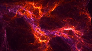 Soyut fraktal ışık arkaplanı 3 boyutlu oluşturuluyor